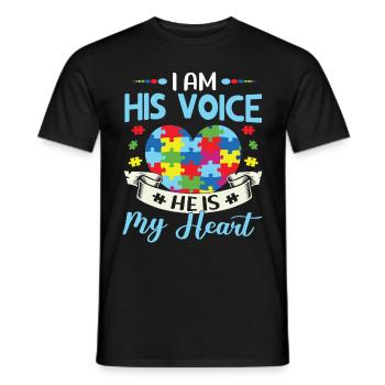 Autismusbewusstsein Unterstützen Autistische - Männer T-Shirt - Schwarz - Vorne - AI Model Male 178 light (178cm)