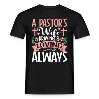 Pasteur Femme Jésus Appréciation de l’Église Chrétienne - T-shirt homme - noir - Devant - AI Model Male 178 light (178cm)