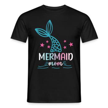 Escouade de fête d’anniversaire pour sirène - T-shirt homme - noir - Devant - AI Model Male 178 light (178cm)