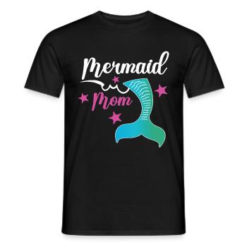 Escouade de fête d’anniversaire pour sirène - T-shirt homme - noir - Devant - AI Model Male 178 light (178cm)
