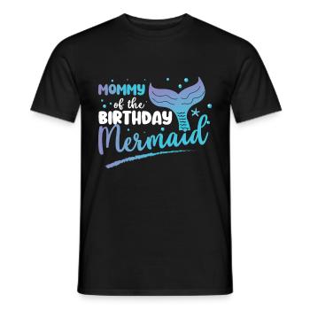 Escouade de fête d’anniversaire pour sirène - T-shirt homme - noir - Devant - AI Model Male 178 light (178cm)