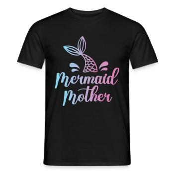 Escouade de fête d’anniversaire pour sirène - T-shirt homme - noir - Devant - AI Model Male 178 light (178cm)