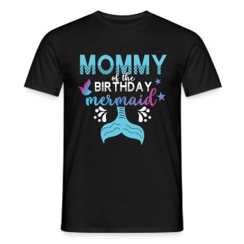Escouade de fête d’anniversaire pour sirène - T-shirt homme - noir - Devant - AI Model Male 178 light (178cm)