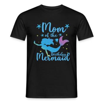 Escouade de fête d’anniversaire pour sirène - T-shirt homme - noir - Devant - AI Model Male 178 light (178cm)
