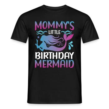 Escouade de fête d’anniversaire pour sirène - T-shirt homme - noir - Devant - AI Model Male 178 light (178cm)