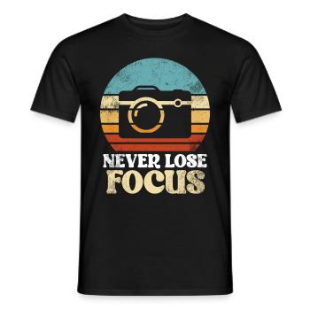 Photography - Photo shoot for photo camera. - Men's T-Shirt - black - Front - AI Model Male 178 light (178cm)