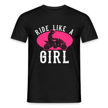 ATV Quad Bike Girl Allradfahrzeuge - Männer T-Shirt - Schwarz - Vorne - AI Model Male 178 light (178cm)