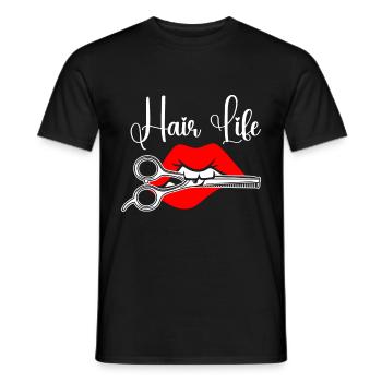 Hairstylist Hair Salon Kosmetologie - Männer T-Shirt - Schwarz - Vorne - AI Model Male 178 light (178cm)