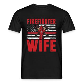 Feuerwehrmann Feuerwehrmannschaften´ - Männer T-Shirt - Schwarz - Vorne - AI Model Male 178 light (178cm)
