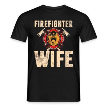 Feuerwehrmann Feuerwehrmannschaften´ - Männer T-Shirt - Schwarz - Vorne - AI Model Male 178 light (178cm)