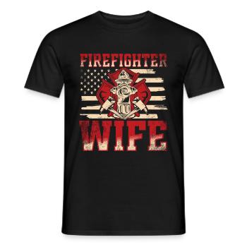 Feuerwehrmann Feuerwehrmannschaften´ - Männer T-Shirt - Schwarz - Vorne - AI Model Male 178 light (178cm)