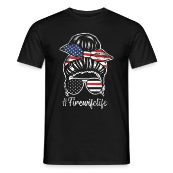 Feuerwehrmann Feuerwehrmannschaften´ - Männer T-Shirt - Schwarz - Vorne - AI Model Male 178 light (178cm)