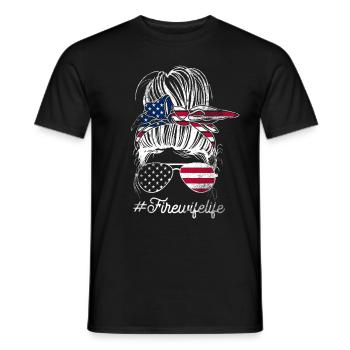 Feuerwehrmann Feuerwehrmannschaften´ - Männer T-Shirt - Schwarz - Vorne - AI Model Male 178 light (178cm)