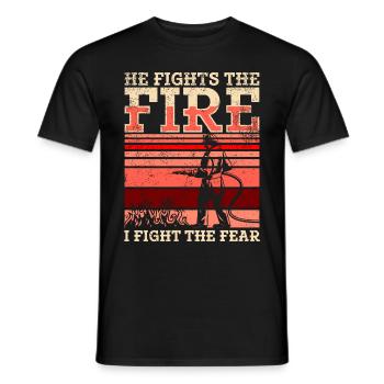 Feuerwehrmann Feuerwehrmannschaften´ - Männer T-Shirt - Schwarz - Vorne - AI Model Male 178 light (178cm)