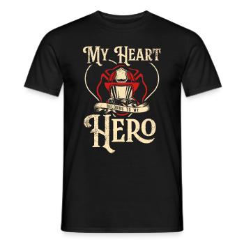 Feuerwehrmann Feuerwehrmannschaften´ - Männer T-Shirt - Schwarz - Vorne - AI Model Male 178 light (178cm)