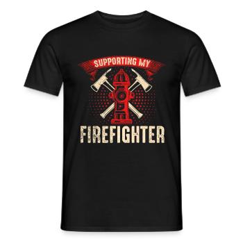 Feuerwehrmann Feuerwehrmannschaften´ - Männer T-Shirt - Schwarz - Vorne - AI Model Male 178 light (178cm)