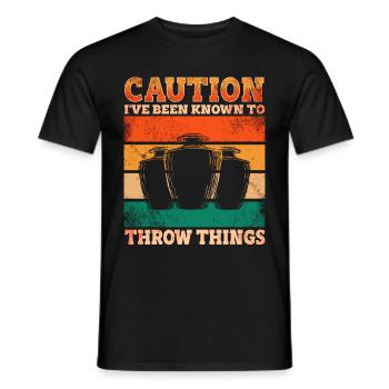 Ceramic Pottery Sculpture - Men's T-Shirt - black - Front - AI Model Male 178 light (178cm)