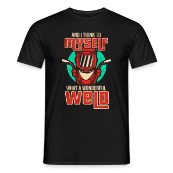 Welding Welding Worker Metalworking - Men's T-Shirt - black - Front - AI Model Male 178 light (178cm)