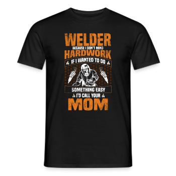 Welding Welding Worker Metalworking - Men's T-Shirt - black - Front - AI Model Male 178 light (178cm)