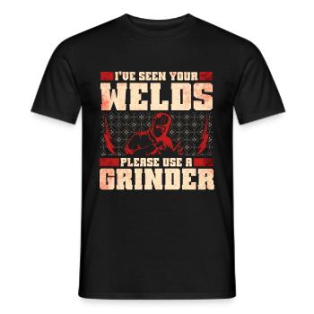 Welding Welding Worker Metalworking - Men's T-Shirt - black - Front - AI Model Male 178 light (178cm)