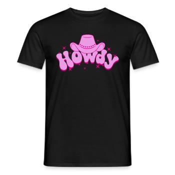Groovy Howdy Rodeo Western Country - Männer T-Shirt - Schwarz - Vorne - AI Model Male 178 light (178cm)