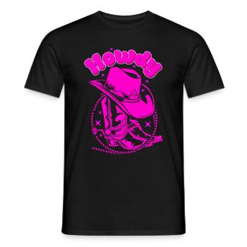 Groovy Howdy Rodeo Western Country - Männer T-Shirt - Schwarz - Vorne - AI Model Male 178 light (178cm)