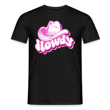 Groovy Howdy Rodeo Western Country - Männer T-Shirt - Schwarz - Vorne - AI Model Male 178 light (178cm)