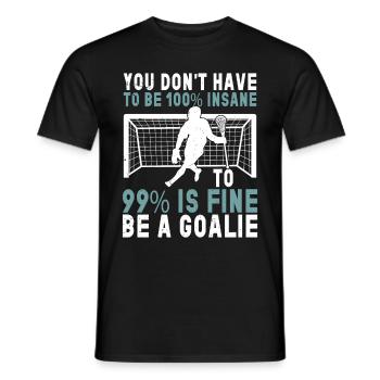 Lacrosse Goalkeeper Gloves Stick Lax Goalkeeper - Men's T-Shirt - black - Front - AI Model Male 178 light (178cm)