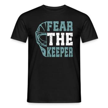 Lacrosse Goalkeeper Gloves Stick Lax Goalkeeper - Men's T-Shirt - black - Front - AI Model Male 178 light (178cm)