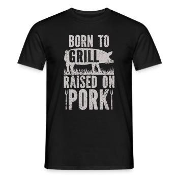 Griller le porc - T-shirt homme - noir - Devant - AI Model Male 178 light (178cm)