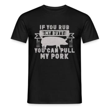 Griller le porc - T-shirt homme - noir - Devant - AI Model Male 178 light (178cm)