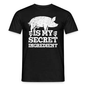 Griller le porc - T-shirt homme - noir - Devant - AI Model Male 178 light (178cm)