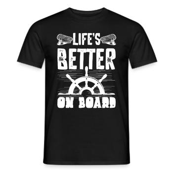 Boat Captain Funny Boat Sailing Lake Boater - Men's T-Shirt - black - Front - AI Model Male 178 light (178cm)