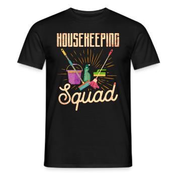 Housekeeping Week Geschenke Reinigungsliebhaber - Männer T-Shirt - Schwarz - Vorne - AI Model Male 178 light (178cm)