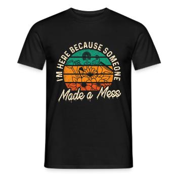 Cadeaux de la semaine de l’entretien ménager Amoureux du ménage - T-shirt homme - noir - Devant - AI Model Male 178 light (178cm)