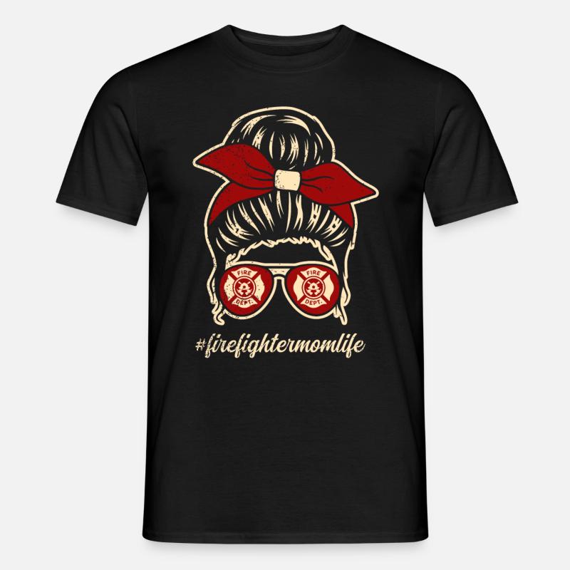 Feuerwehrmutter Feuerwehr Mutter - Männer T-Shirt - Schwarz