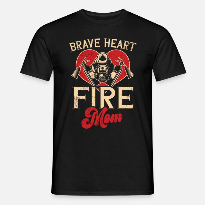 Feuerwehrmutter Feuerwehr Mutter - Männer T-Shirt - Schwarz