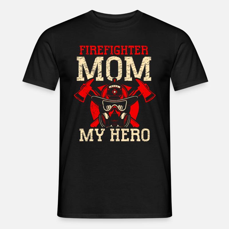 Feuerwehrmutter Feuerwehr Mutter - Männer T-Shirt - Schwarz