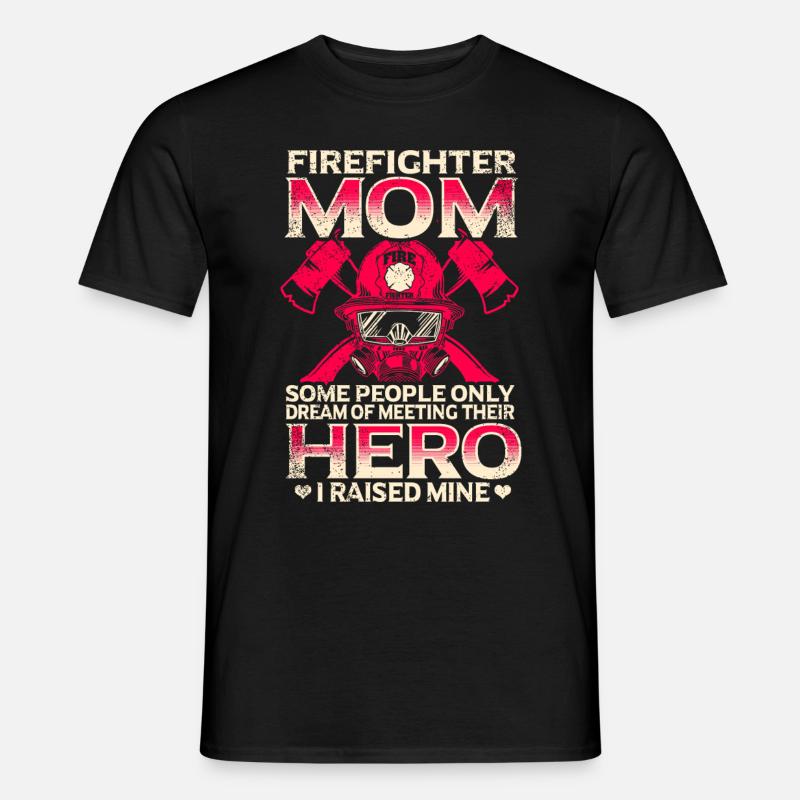 Feuerwehrmutter Feuerwehr Mutter - Männer T-Shirt - Schwarz