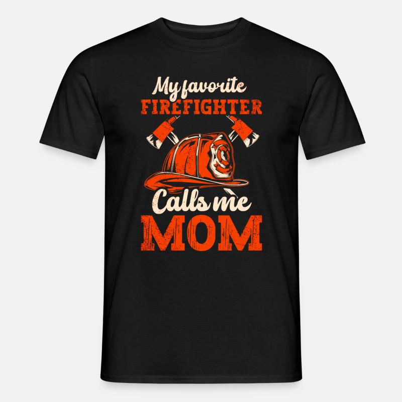 Feuerwehrmutter Feuerwehr Mutter - Männer T-Shirt - Schwarz