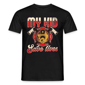 Feuerwehrmutter Feuerwehr Mutter - Männer T-Shirt - Schwarz - Vorne - AI Model Male 178 light (178cm)