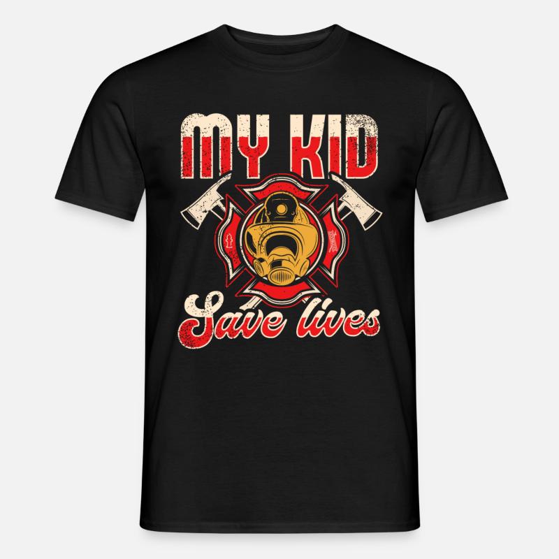 Mère pompier Mère pompier - T-shirt homme - noir