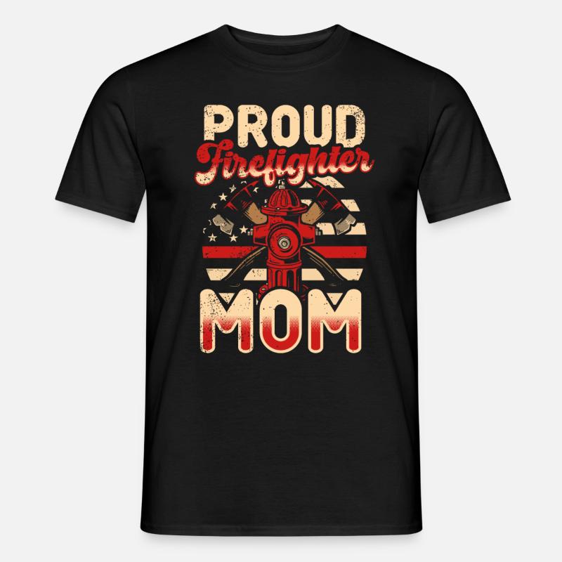 Mère pompier Mère pompier - T-shirt homme - noir