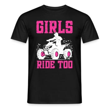 Quadgirl ATV 4 Wheeler Off Roading Lover - Männer T-Shirt - Schwarz - Vorne - AI Model Male 178 light (178cm)