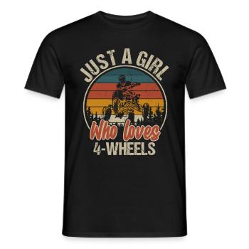 Quadgirl ATV 4 Wheeler Off Roading Lover - Männer T-Shirt - Schwarz - Vorne - AI Model Male 178 light (178cm)