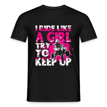 Quadgirl ATV 4 Wheeler Off Roading Lover - Männer T-Shirt - Schwarz - Vorne - AI Model Male 178 light (178cm)