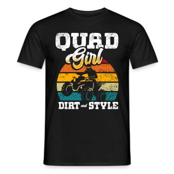 Quadgirl ATV 4 Wheeler Off Roading Lover - Männer T-Shirt - Schwarz - Vorne - AI Model Male 178 light (178cm)