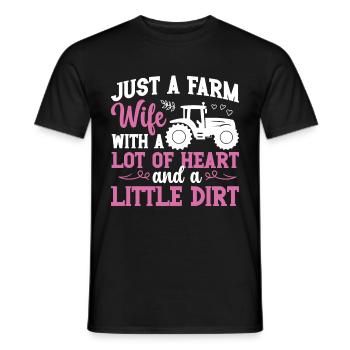 Farmfrau Landwirt Landwirtschaft Landwirtschaft - Männer T-Shirt - Schwarz - Vorne - AI Model Male 178 light (178cm)