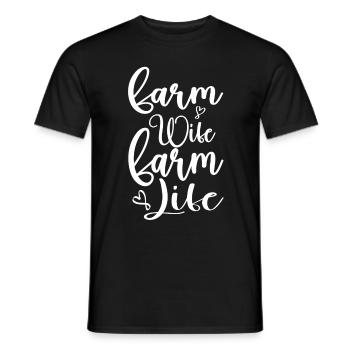 Farmfrau Landwirt Landwirtschaft Landwirtschaft - Männer T-Shirt - Schwarz - Vorne - AI Model Male 178 light (178cm)