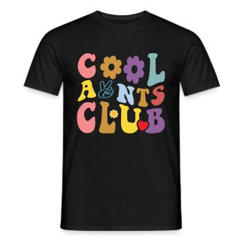 Aunt Retro Groovy Baby Announcement Aunt - Men's T-Shirt - black - Front - AI Model Male 178 light (178cm)